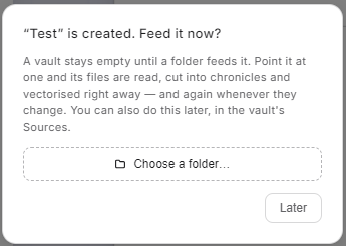 App screenshot: "Feed it now?"
