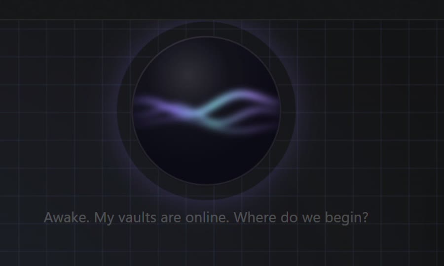 The Mnemosyne orb, awake and waiting to be spoken to